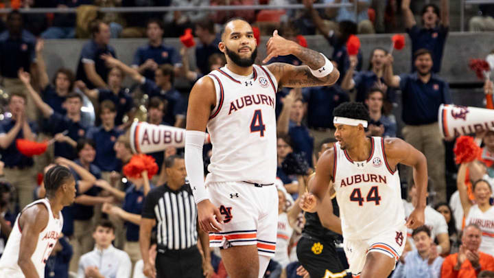 Broome celebrates a three-pointer earlier this season. The Tigers have a clear path to the Final Four out of the South Region. Broome celebrates a three-pointer earlier this season. The Tigers have a clear path to the Final Four out of the South Region.