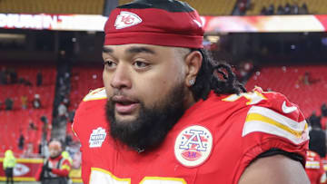 Dec. 7, 2025: Kansas City Chiefs offensive tackle Esa Pole during a game against the Houston Texans. 