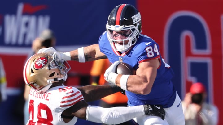 Giants TE Theo Johnson faces the Chicago Bears in Week 10.
