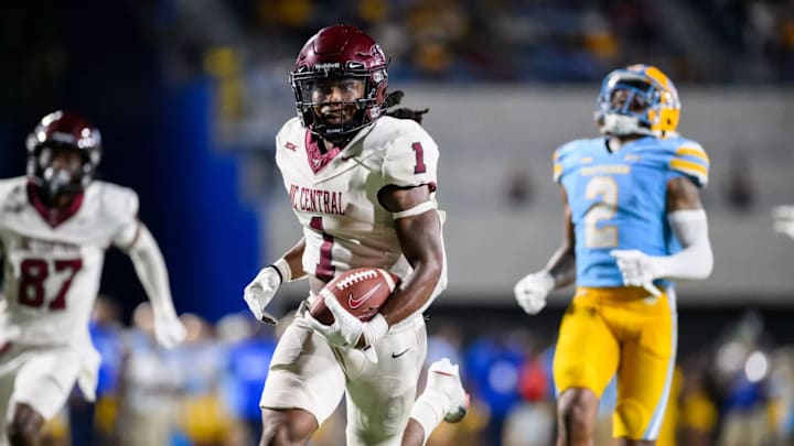 North Carolina Central running back Chris Mosley (1) North Carolina Central running back Chris Mosley (1)