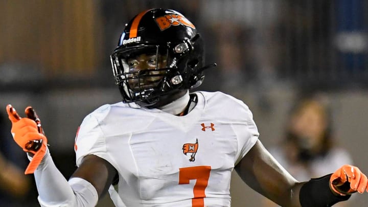 Hoover's Bradley Shaw (7) against Auburn High School during their game at Cramton Bowl in Montgomery, Ala., on Friday evening last season.