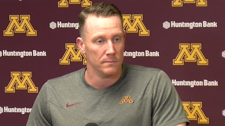 Gophers offensive coordinator Greg Harbaugh Jr. 