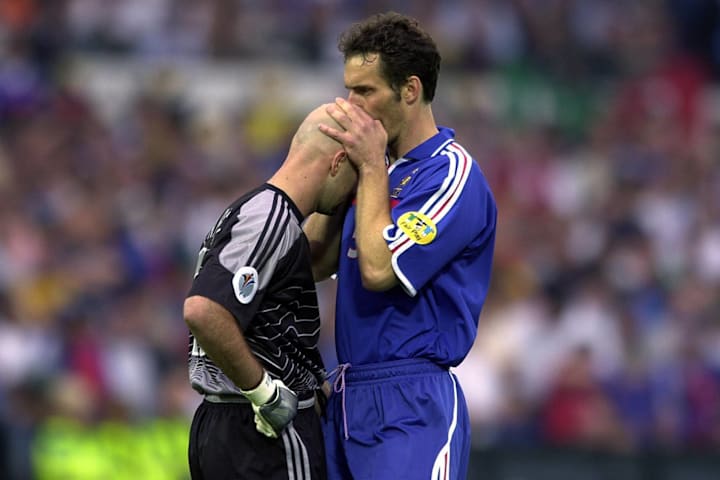 Laurent Blanc and Fabien Barthez.