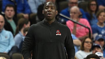 Dec 16, 2023; Omaha, Nebraska, USA;  Alabama Crimson Tide assistant coach Preston Murphy watches action against the Creighton Bluejays in the second half at CHI Health Center Omaha. Mandatory Credit: Steven Branscombe-Imagn Images