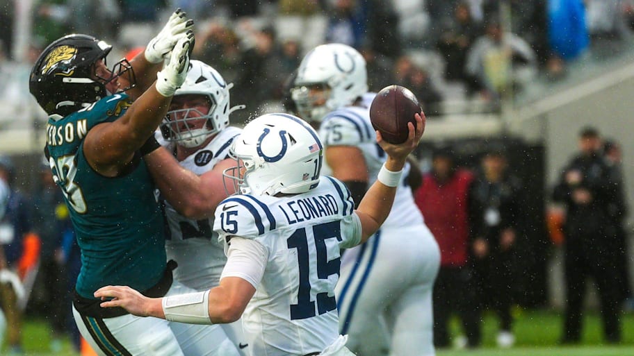 Indianapolis Colts rookie quarterback Riley Leonard