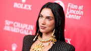 Dua Lipa at the 50th Chaplin Gala at Lincoln Center in New York, New York in April 2025.