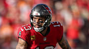 Tampa Bay Buccaneers wide receiver Mike Evans (13) runs a route against the New Orleans Saints
