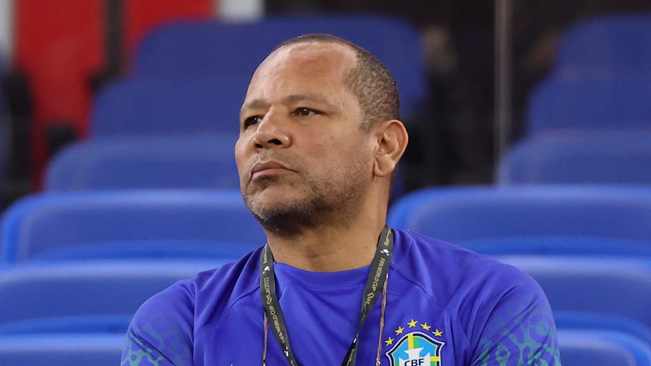Neymar’s father in a Brazil top.