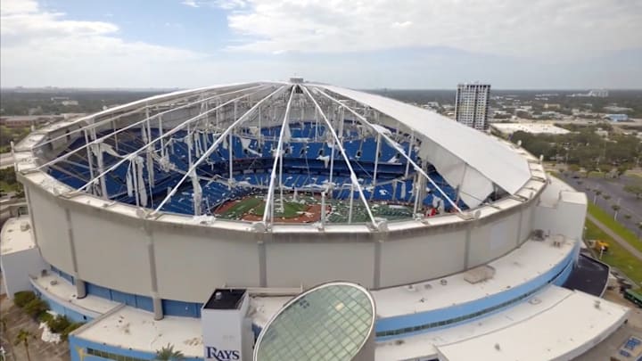 Tropicana Field was heavily damaged during Hurricane Milton. Tropicana Field was heavily damaged during Hurricane Milton.