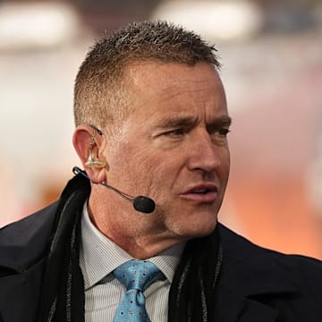 Kirk Herbstreit on the set of ESPN College GameDay