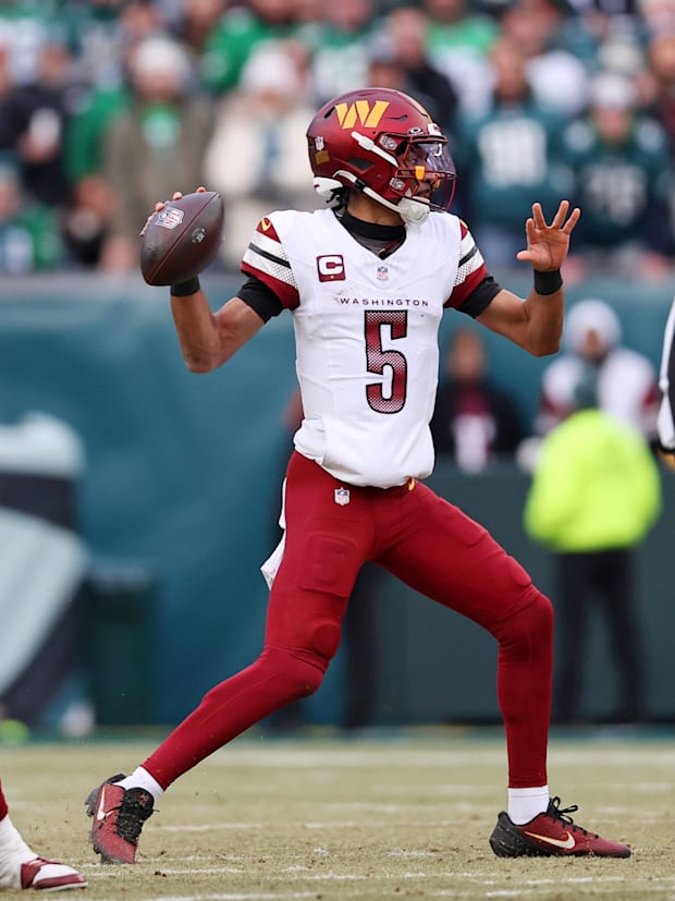 Washington Commanders quarterback Jayden Daniels