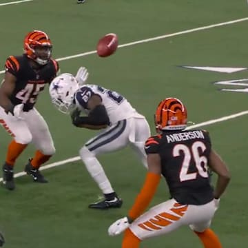 Amani Oruwariye muffed a blocked punt to give the Bengals new life late in the fourth quarter.