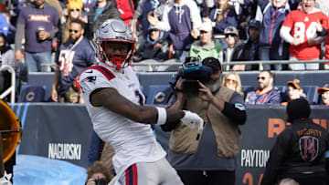 New England Patriots wide receiver Ja'Lynn Polk. Mandatory Credit: David Banks-Imagn Images