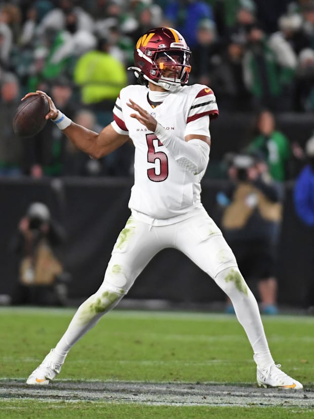 Washington Commanders quarterback Jayden Daniels