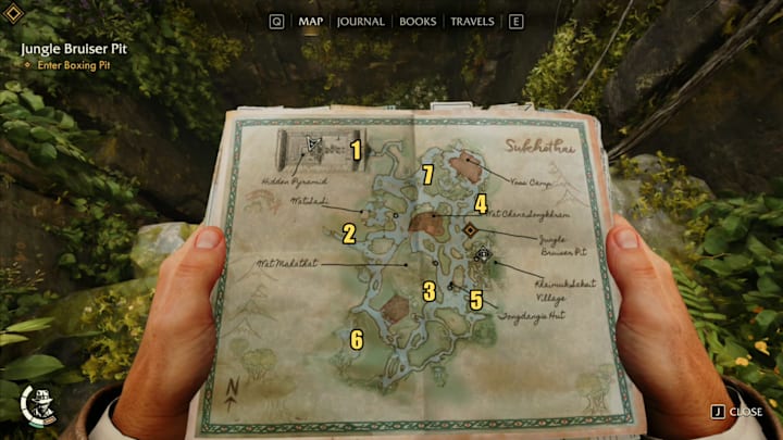 A map showing the locations of every cogwheel puzzle in Indiana Jones and the Great Circle.
