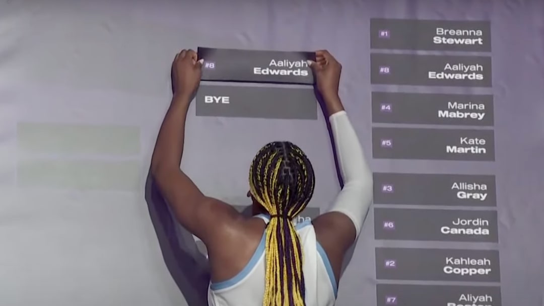 Aaliyah Edwards advanced to the second round of the Unrivaled 1-on-1 tournament with an upset win over Breanna Stewart. Aaliyah Edwards advanced to the second round of the Unrivaled 1-on-1 tournament with an upset win over Breanna Stewart.