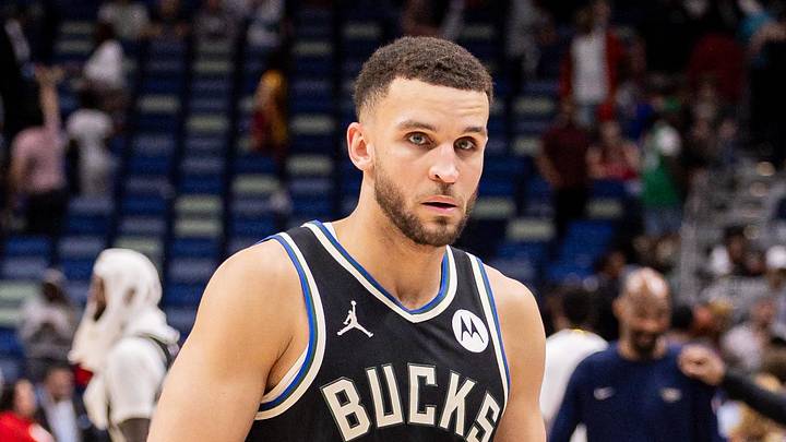 Milwaukee Bucks forward Pete Nance (35) walks off the court after a win against the New Orleans Pelicans at Smoothie King Center on February 20, 2026