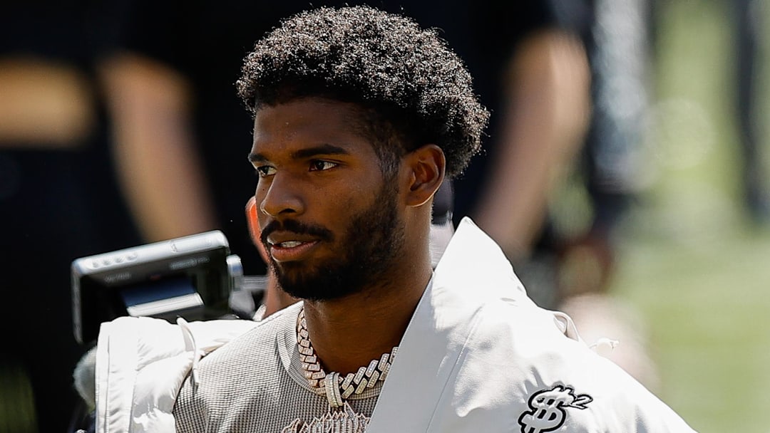 Apr 19, 2025; Boulder, CO, USA; Colorado Buffaloes former player Shedeur Sanders before the spring game at Folsom Field Apr 19, 2025; Boulder, CO, USA; Colorado Buffaloes former player Shedeur Sanders before the spring game at Folsom Field