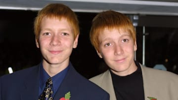 James and Oliver Phelps at Harry Potter premiere
