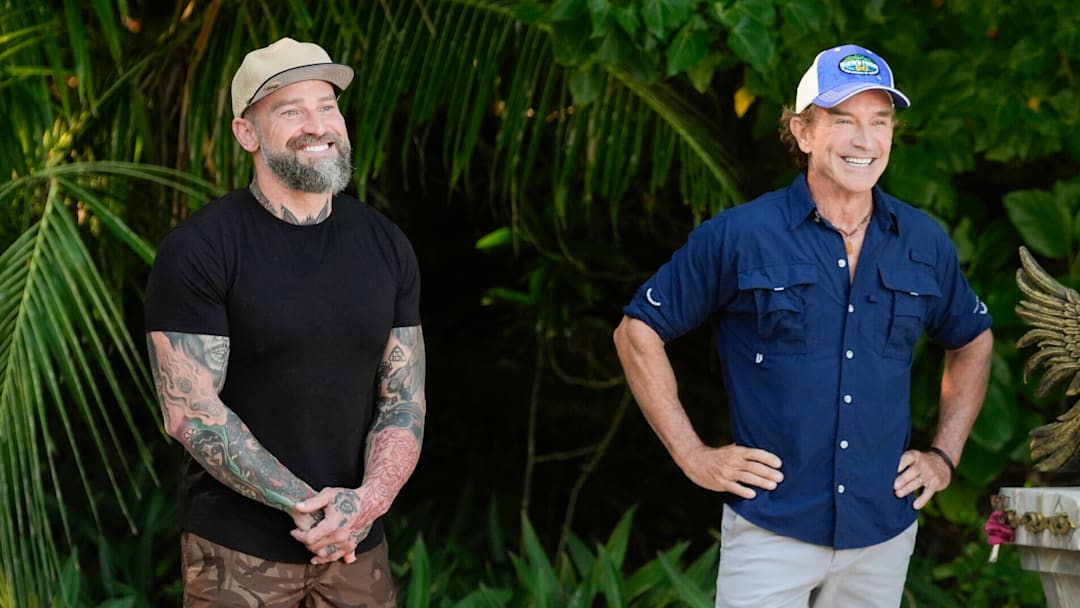 “Knife to the Heart” – Castaways help pass the time on their beach by hosting the “Survivor 50 Talent Show”. Another boomerang idol is discovered, and players must decide whether to send it to an ally or an adversary. Then, the biggest reward of the season is on the line as tribes compete for immunity and a special afternoon with country music star and SURVIVOR superfan, Zac Brown, on SURVIVOR 50. Photo: Robert Voets/CBS ©2025 CBS Broadcasting, Inc. All Rights Reserved.