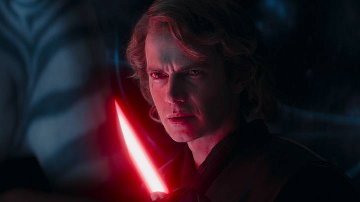 (L-R): Ahsoka Tano (Rosario Dawson) and Anakin Skywalker (Hayden Christensen) in Lucasfilm’s STAR WARS: AHSOKA, exclusively on Disney+. ©2023 Lucasfilm Ltd. & TM. All Rights Reserved.