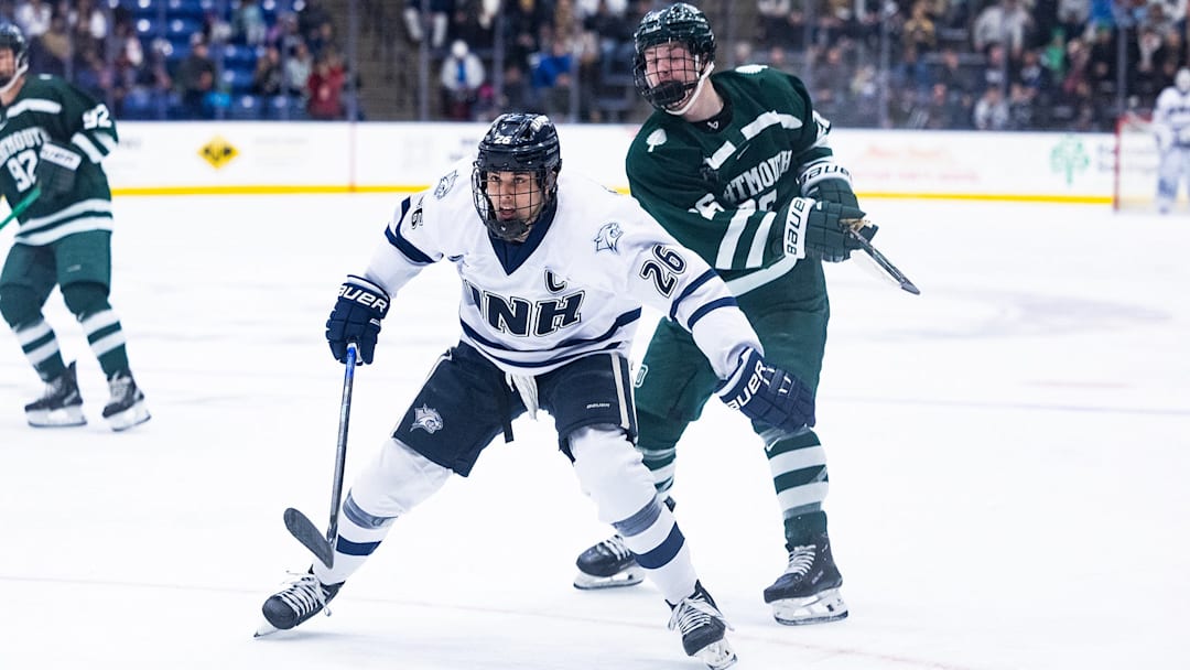 Senior Morgan Winters got a key goal for New Hampshire as it handed No. 8 Dartmouth its first loss of the 2025-26 college hockey season. 