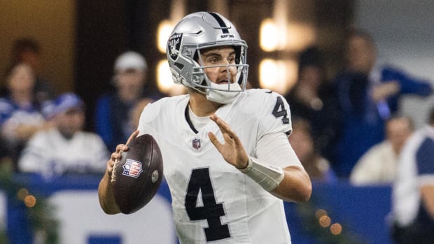 Las Vegas Raiders quarterback Aidan O'Connell