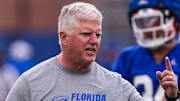 Florida's Ron Roberts will serve as executive head coach, co-defensive coordinator and linebackers coach. Roberts was coaching drills Saturday.