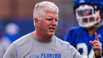 Florida's Ron Roberts will serve as executive head coach, co-defensive coordinator and linebackers coach. Roberts was coaching drills Saturday.