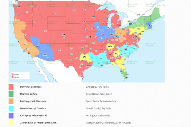 CBS Single Game Window Week 9