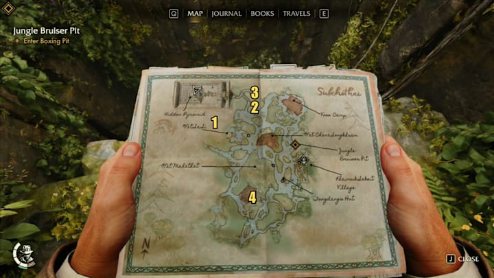 A map showing the locations of Ancient Relics in Indiana Jones and the Great Circle.