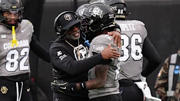 Deion Sanders stuck up for Travis Hunter amidst an internet firestorm surrounding his fiancée