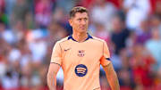 Robert Lewandowski lors de Séville FC - FC Barcelona.