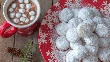 Hot chocolate and holiday cookies