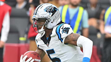 Carolina Panthers running back Rico Dowdle