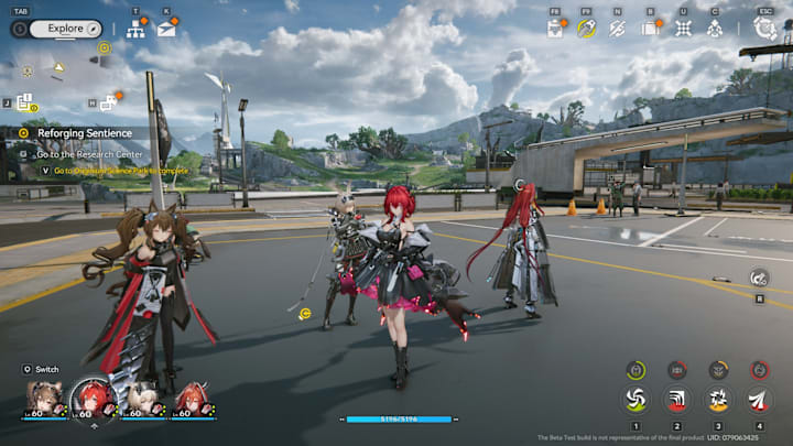 Arknights: Endfield screenshot showing a squad of characters.