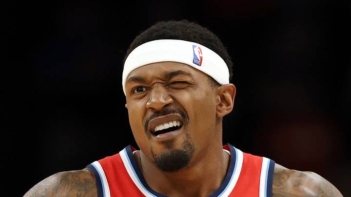 Nov 6, 2025; Phoenix, Arizona, USA; Los Angeles Clippers guard Bradley Beal (0) reacts against the Phoenix Suns at the Mortgage Matchup Center. Mandatory Credit: Mark J. Rebilas-Imagn Images