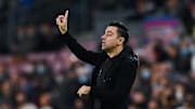 Xavi on the touchline