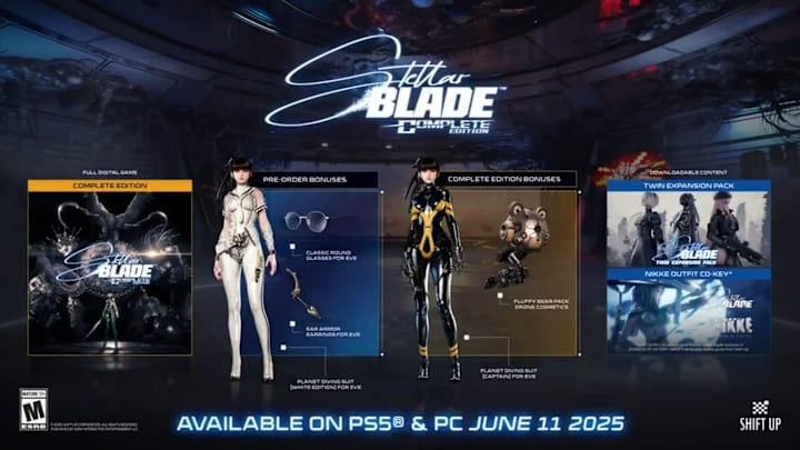 Stellar Blade Complete Edition content overview.