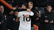 Lucas Paqueta celebrated his goal with under-pressure West Ham boss Julen Lopetegui