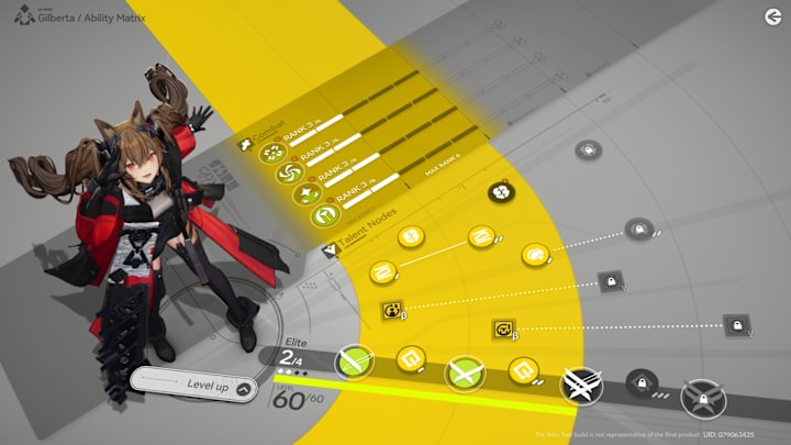 Arknights: Endfield screenshot showing a character skill menu.