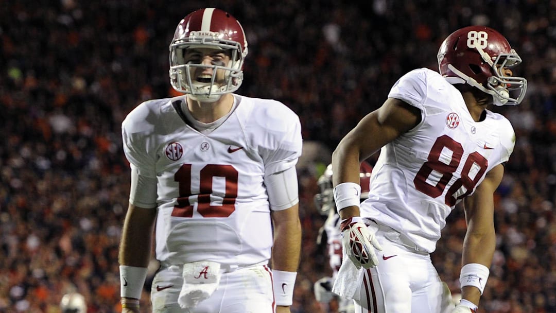 Alabama Crimson Tide quarterback AJ McCarron (10)