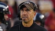 Iowa State Cyclones head coach Matt Campbell reacts during the fourth quarter against BYU at Jack Trice Stadium on Oct. 25, 2025, in Ames, Iowa.