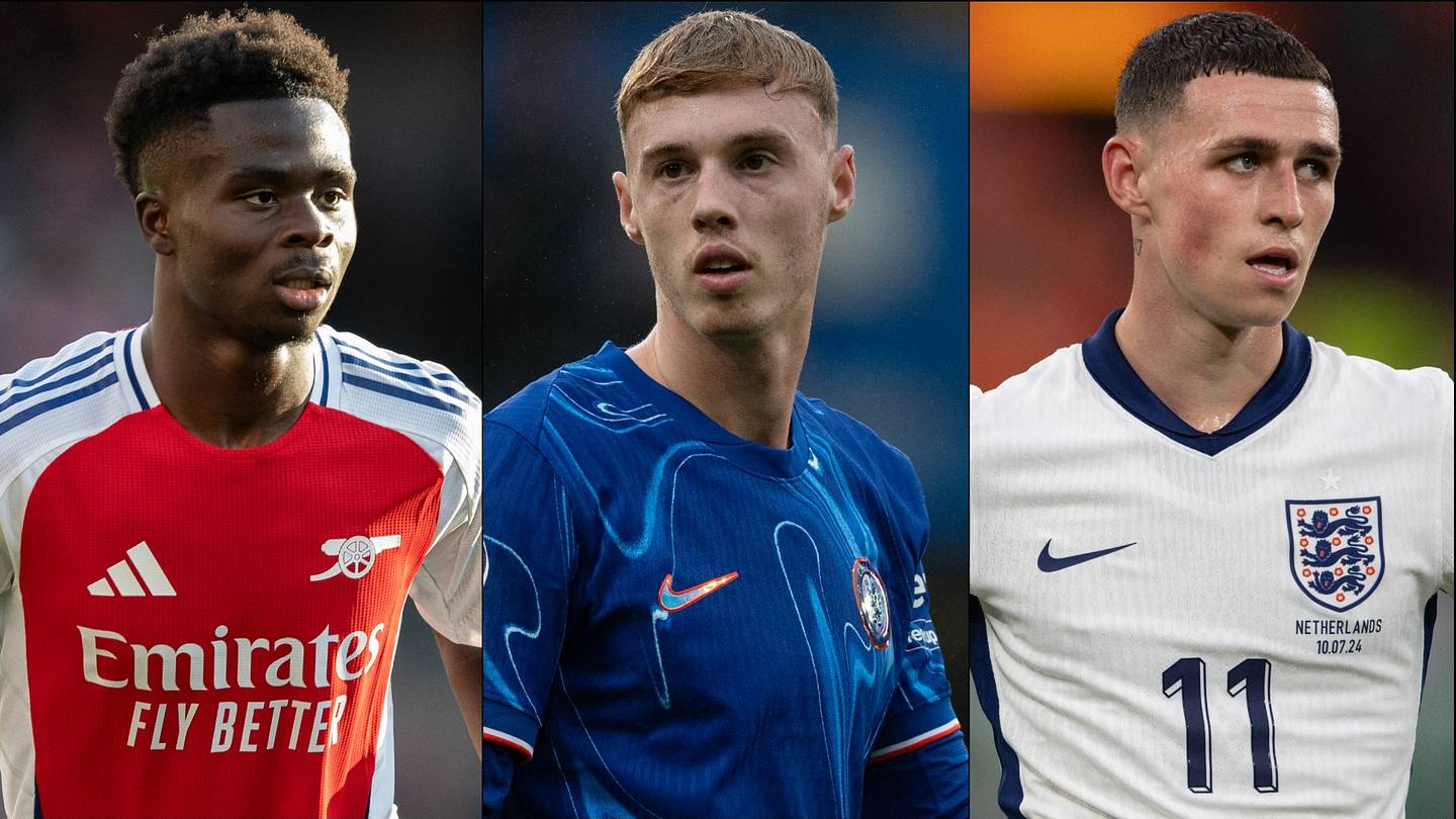 England Midfield England midfielder ranks Bukayo Saka, Cole Palmer & Phil Foden ...