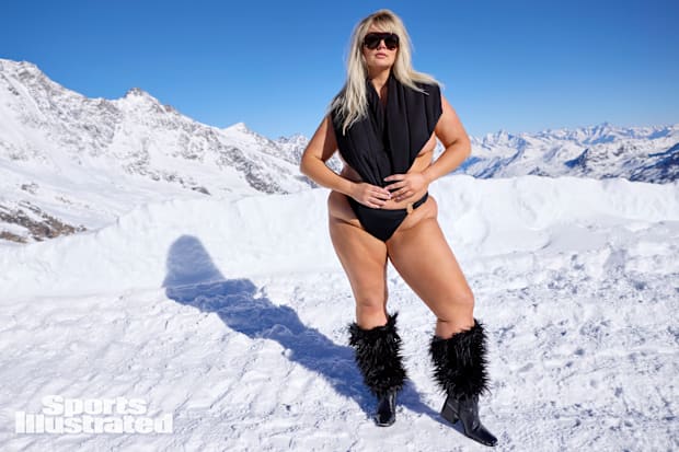 Hunter McGrady was photographed by Derek Kettela in Switzerland.