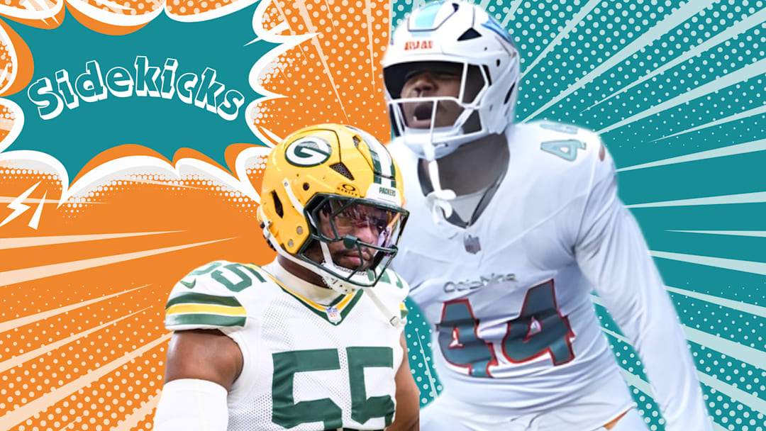 Miami Dolphins pass-rusher Chop Robinson and Packers pass-rusher Kingsley Enegbare