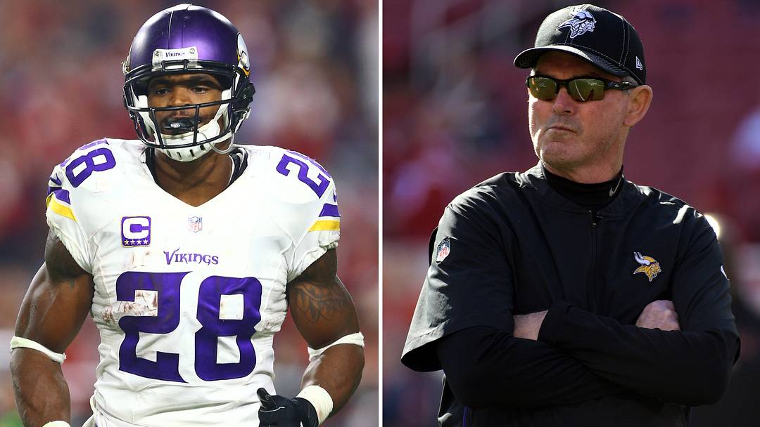 Adrian Peterson (left) | Mike Zimmer (right) Adrian Peterson (left) | Mike Zimmer (right)