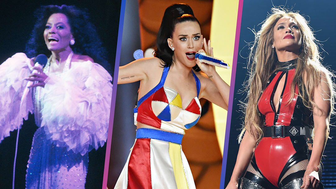 Diana Ross in 1982, Katy Perry in 2015, and Jennifer Lopez in 2018.
