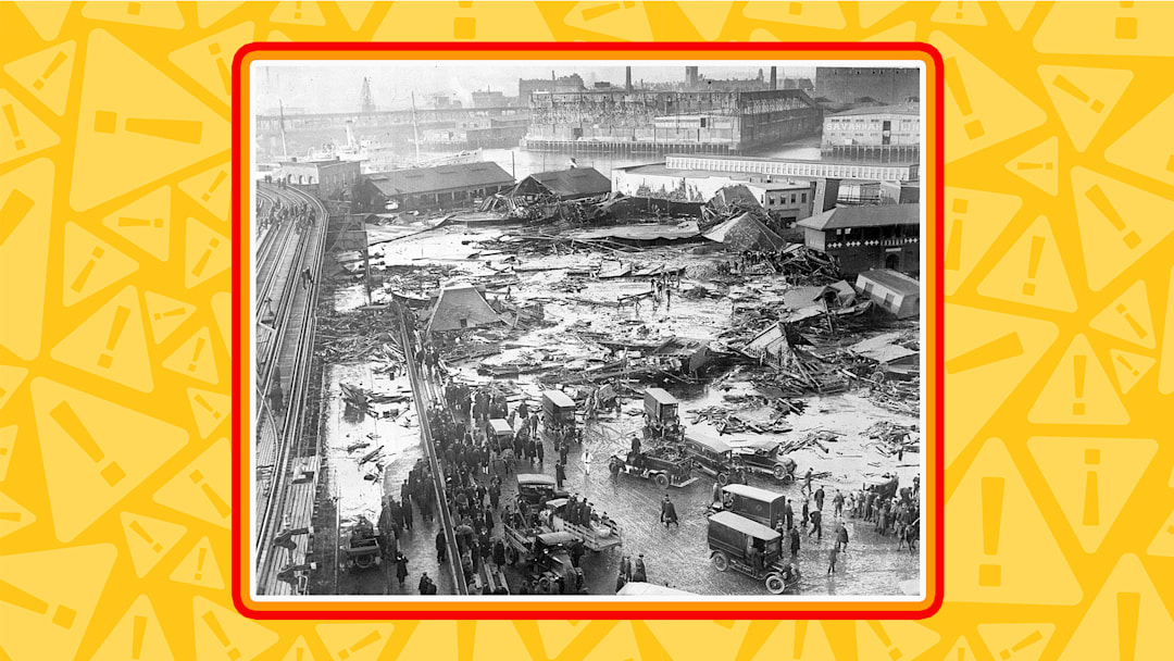 Wreckage from the Great Molasses Flood. Wreckage from the Great Molasses Flood.