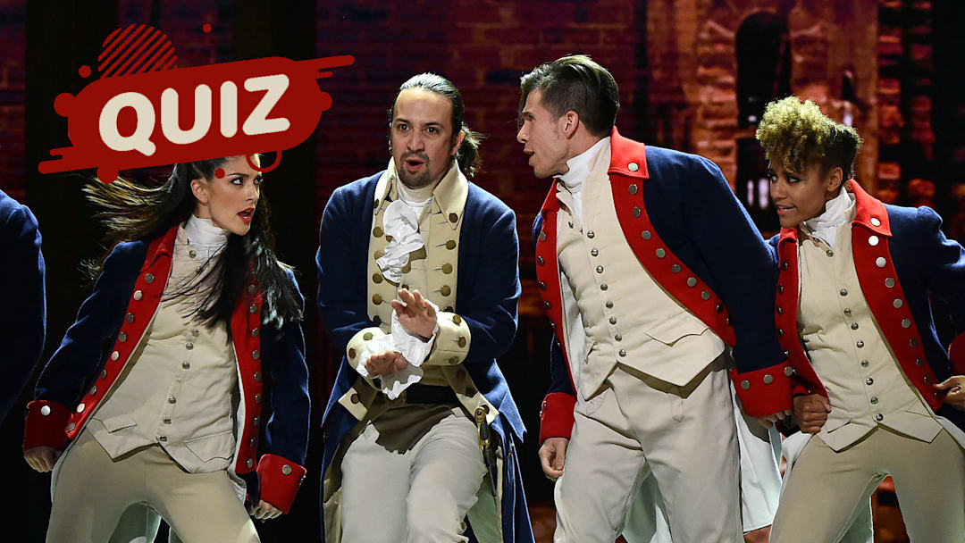 Lin-Manuel Miranda and the cast of 'Hamilton' performing at the 2016 Tony Awards.